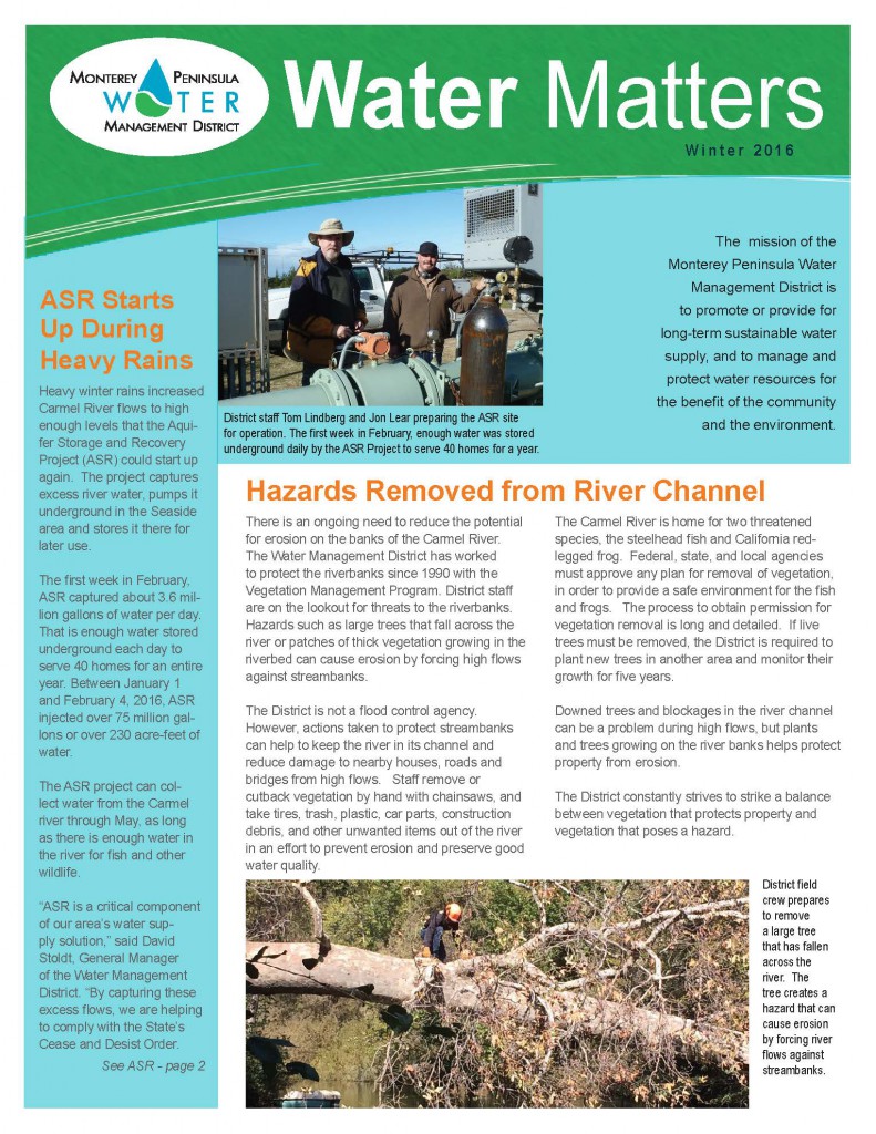 MPWMD - Water Matters Newsletter - Winter 2016_Page_1